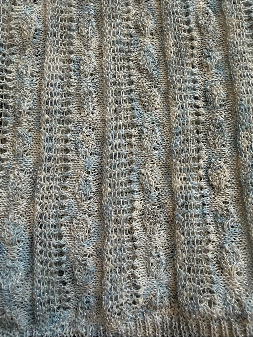 NATURAL LIFE Blue and Cream Crewneck Sweater - Picture 5 of 9